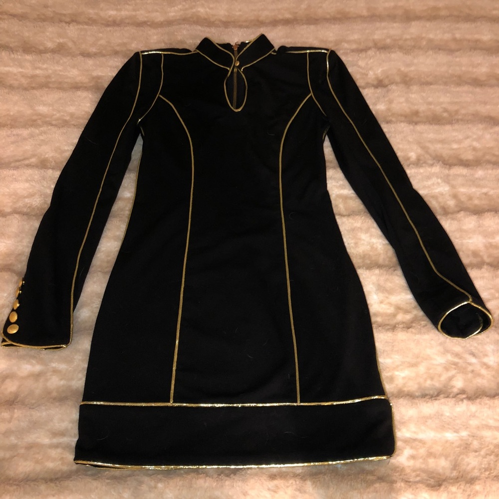 Black & Gold Military Dress
